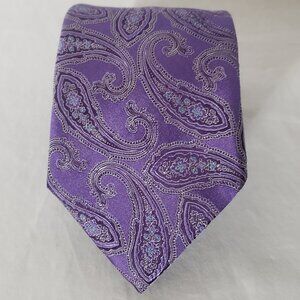 Canali 1934 Made in Italy 100% Silk Necktie - Purple Paisley